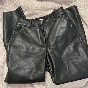Aritzia babaton black leather pants